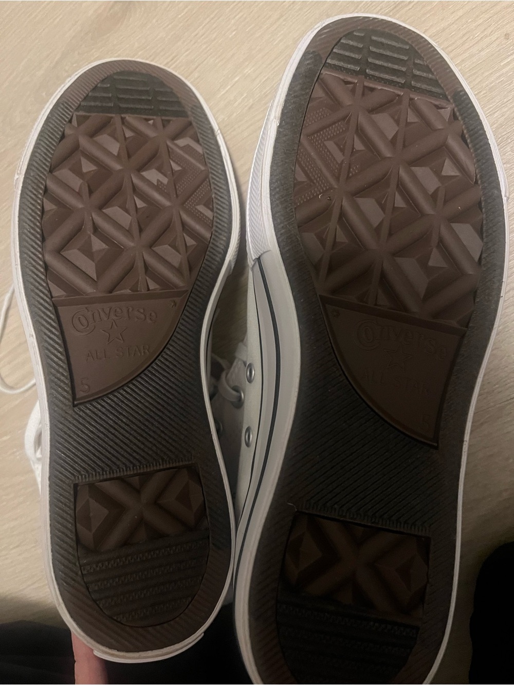 Converse White High-Top Platform Chuck Taylor Sneakers - Picture 5 of 5